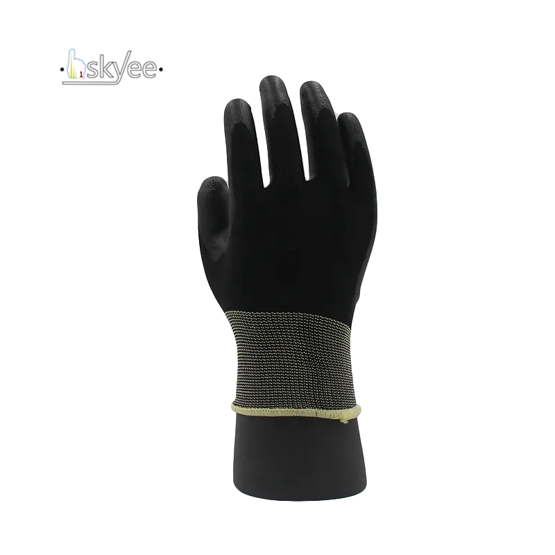 SKYEE ANSI 13-игла с полностью ориентированной нитью, покрытая Полиуретаном Устойчивый К Проколам перемещение перчатки с ручкой для строительства