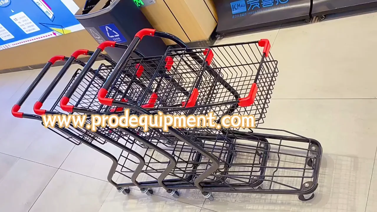 Supermarket Convenience Store Doubledecker Shopping Trolley Black