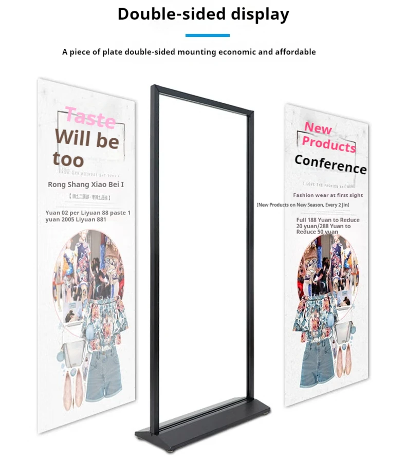 Floor Standing Sign Holder Poster Stand for Store Display Outdoor Exhibition and Show Pedestal Sign Stand