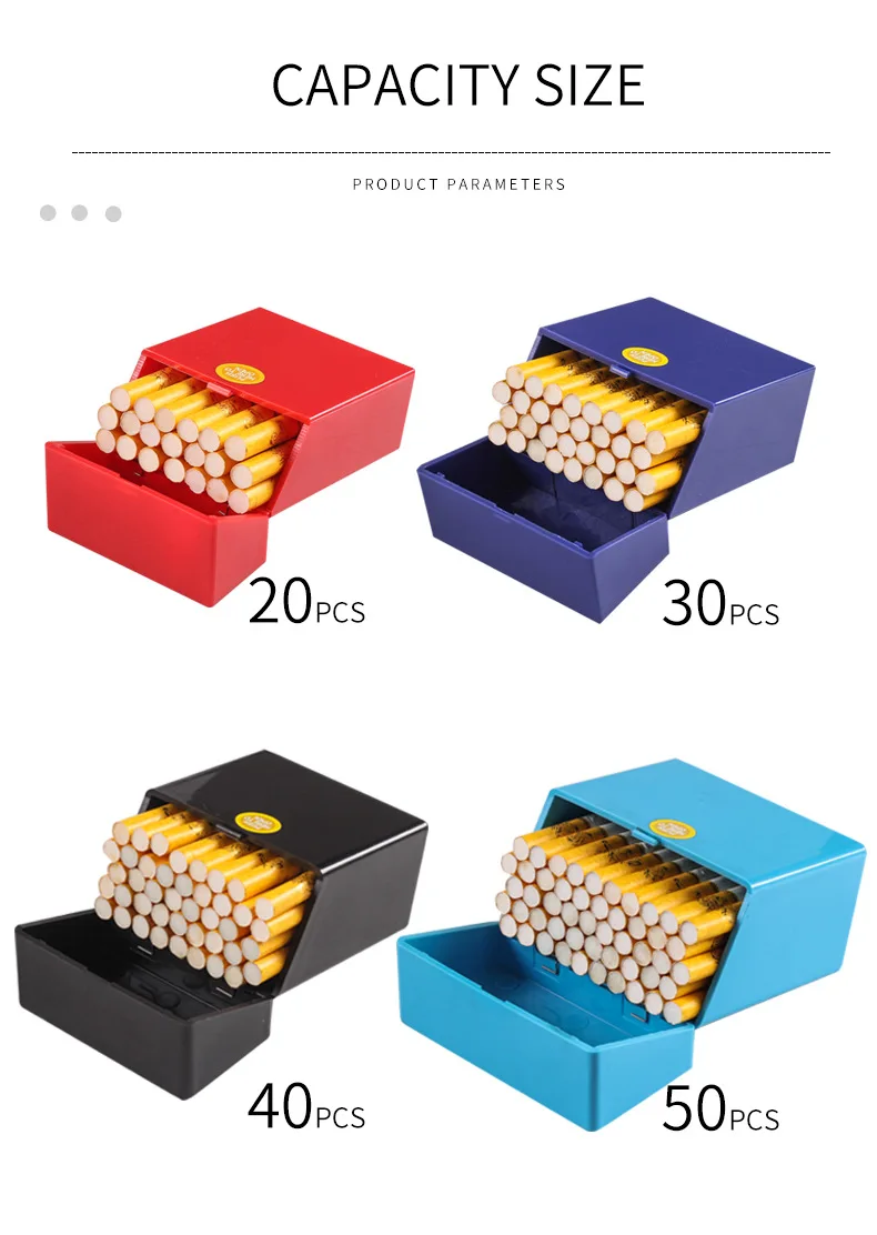 cigarette 50 pack Cheaper UV logo Custom 50 Pack Large Capacity Cigarette Box Portable  Plastic Creative Storage Cigarette Case Tobacco Box