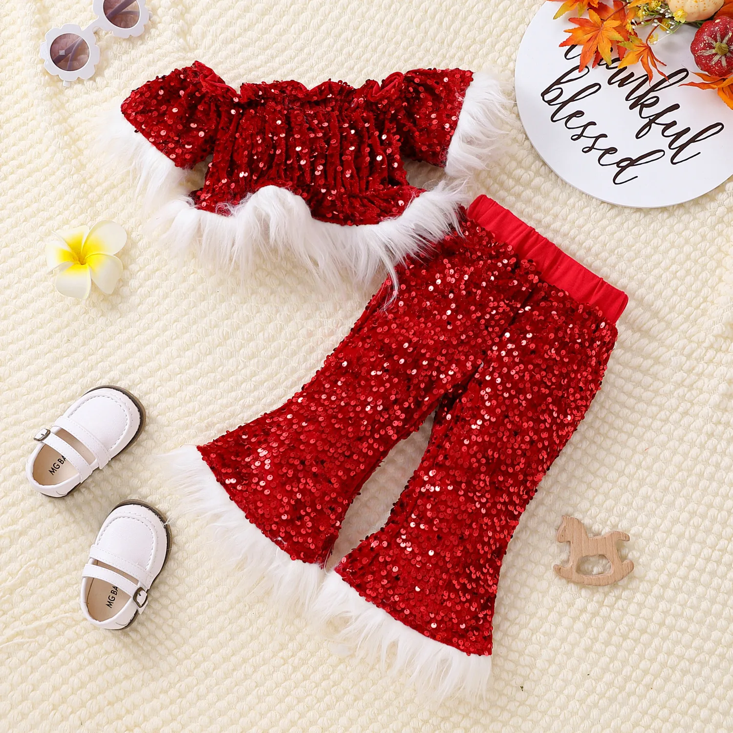 New Year Baby Christmas Clothes Set Girls Sequin Red Green Shirt Flare  Pants 2pcs Outfit For Christmas - Buy Baby Girls Christmas Outfit,Kids  Flare Sleeve Shirt Pants 2pcs Suit,Baby Girls Christmas Tops