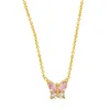 Set with pink zircon-Gold