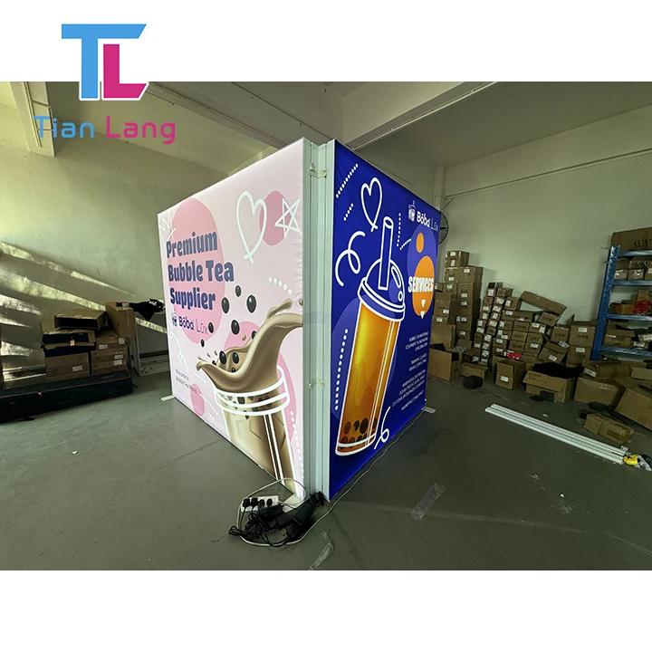 TianLang Led valgustatud kastipüüdik kaubandusnäituse eksponeerimiseks, dubleeritud küljed, Led valgustatud kastipüüdik kaubandusnäitusele