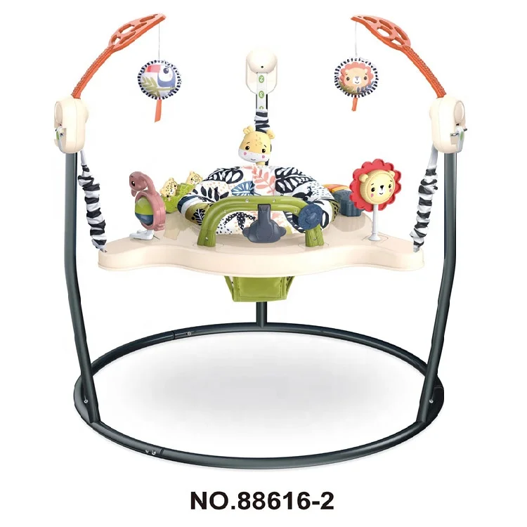 New Modern Style Baby Learning Walking Safety Music Baby Activity Jumper With Hanging Staffed Toys