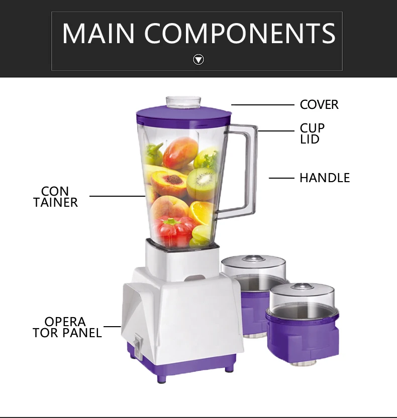 Household Food Processor Grinder Mixer Blender Professional Factory