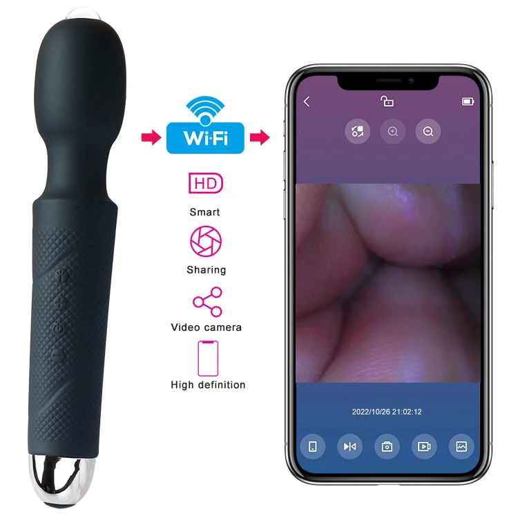 WIFI Visual Wand Massage Lady Clitoral Dildo Vibrator hd Camera Sex Toys  for Woman Massager Stick Vaginal Vibrators