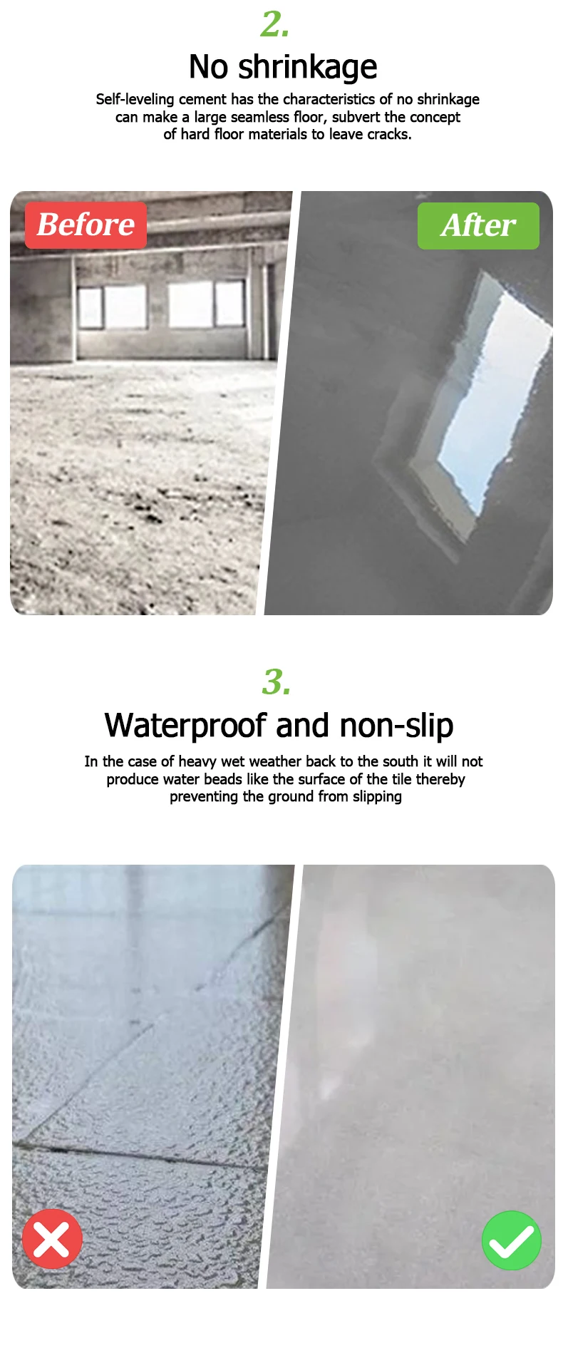 Concrete Compound Construction Floor White Micro Portland Self Leveling