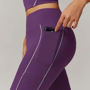 Custom Style Yoga Pants Fitness Apparel High Waisted Yoga Tights Leggings Women Gym Outdoor Leggings With Pockets