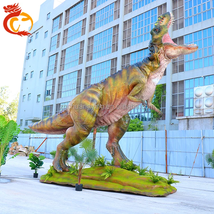 Dinosaur World Decorations Realistic Robot Animatronic Trex Zigong Dinosaur Amusement Park Equipment T-rex Statue Moving