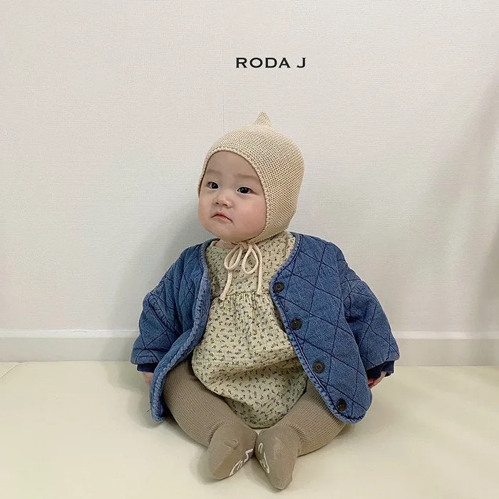 Y109025 Autumn Winter Kid Baby Cute Denim Jacket Casual Baby Boys Diamond Girl Printing Warm Clothes