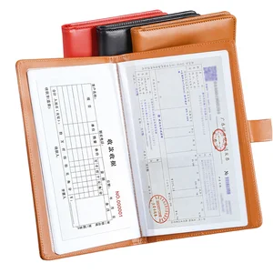 Factory Price Wholesale Bank Deposit Folder Waterproof PU Leather Bill Book Deposit Receipt Storage Notebook