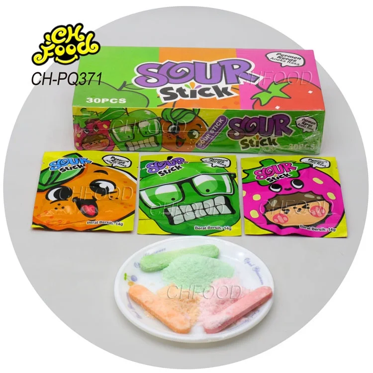 Wholesale and OEM 2in1 Fruity Stick Tablet Hard Candy Dip Sour Powder Candy Sweets China Supplier Halal Candy Snack Children's