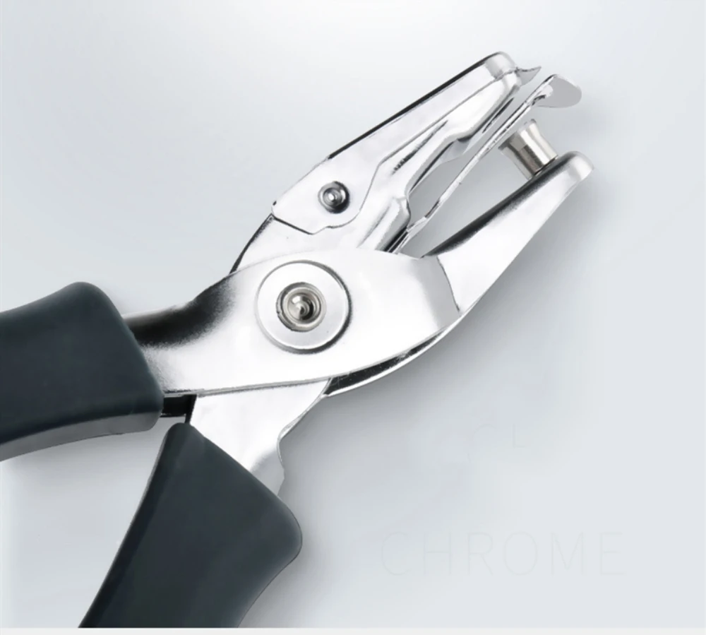 Acme United ACM00588 One-Hole Punch – Compact Steel Punch, 1/8” Hole, 5-Sheet Capacity, Nickel-Plated, With Built-in Receptacle