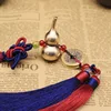Genuine Copper Five Emperors Gourd with Blue and Red Tassels
