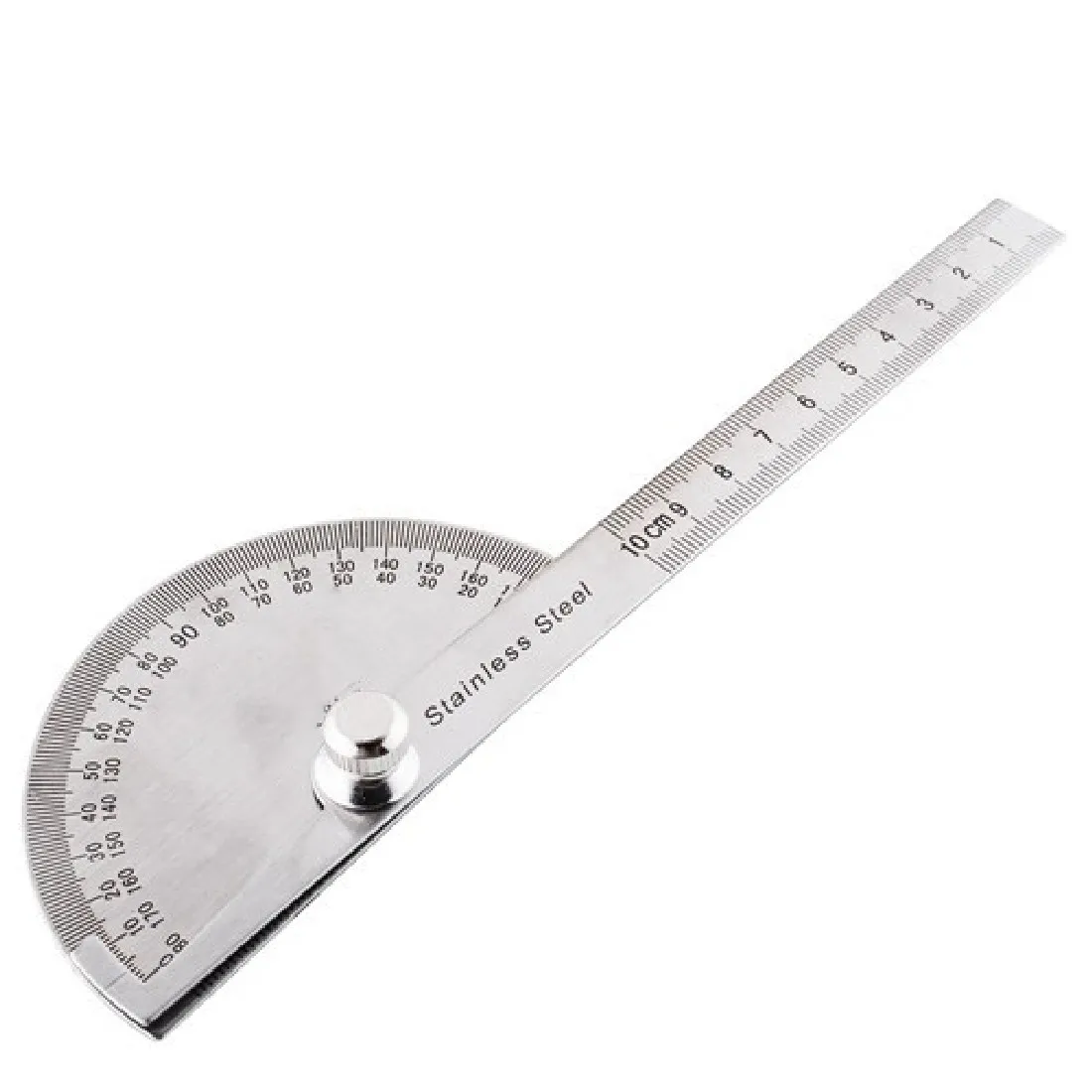180° Stainless Steel Protractor Angle Meter Ruler Construction Woodwork Tool 