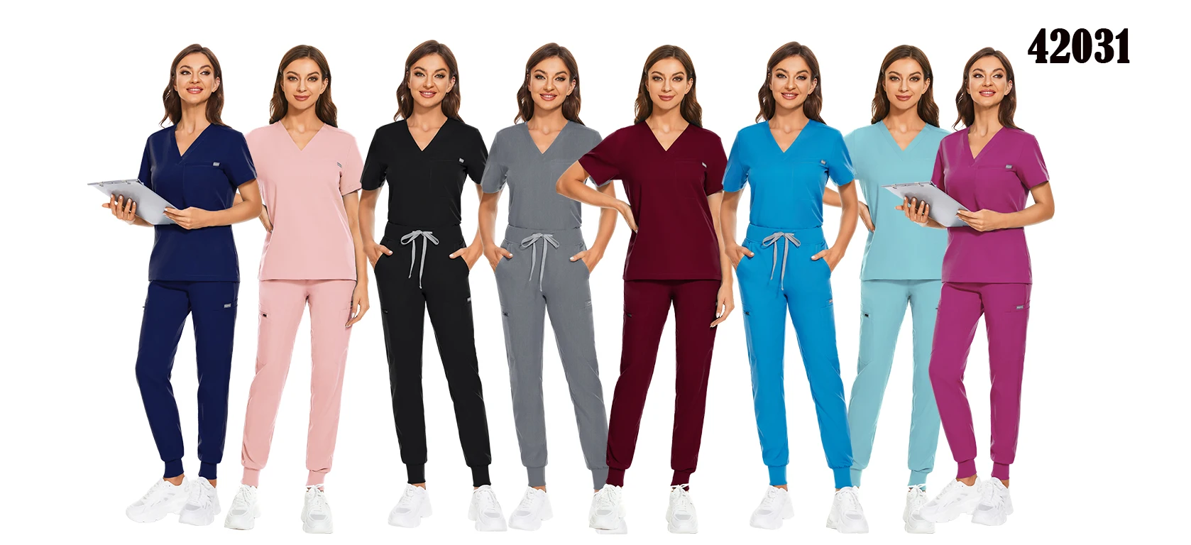 Hot Selling Short Sleeve Jogger Pants Medical Scrubs Uniforms Hospital