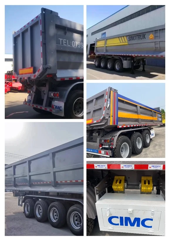 CIMC Factory Direct Sale 80 Ton  4 Axles U Shape Dump Truck 45cbm Transporting Coal and Sand Tipper Semi Trailer