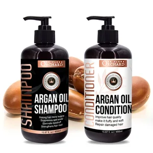 Private Label 100% Pure & Natural Argan Oil Hair Shampoo & Conditioner Shampoo Set