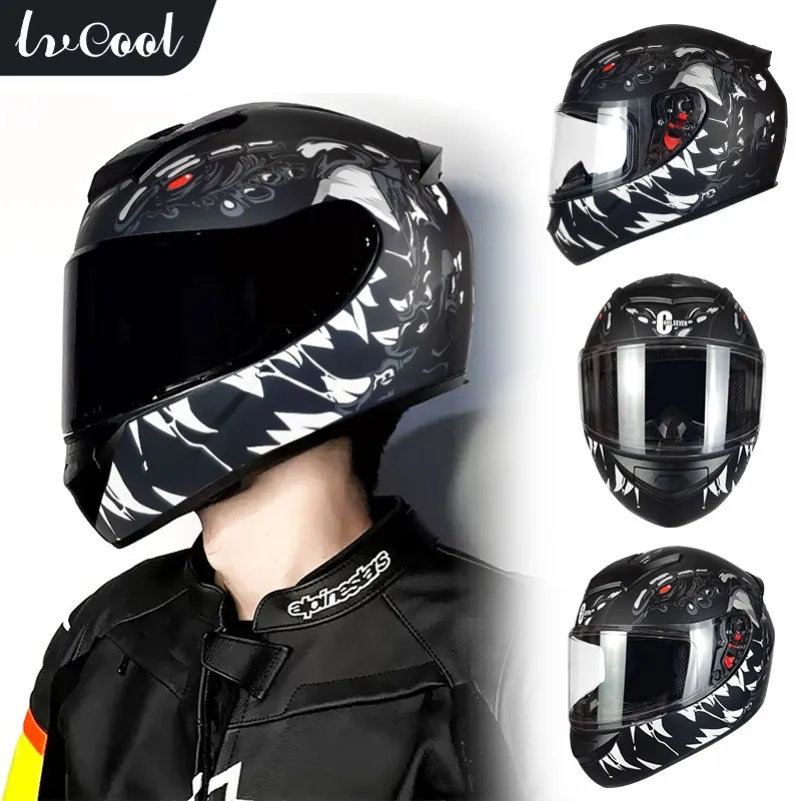 Custom Full Face Motorcycle Helmets Safe Stylish Riding