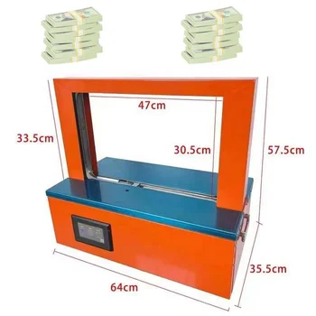 automatic money banknote strapping binding machine banknote bundles wrapping banding machine