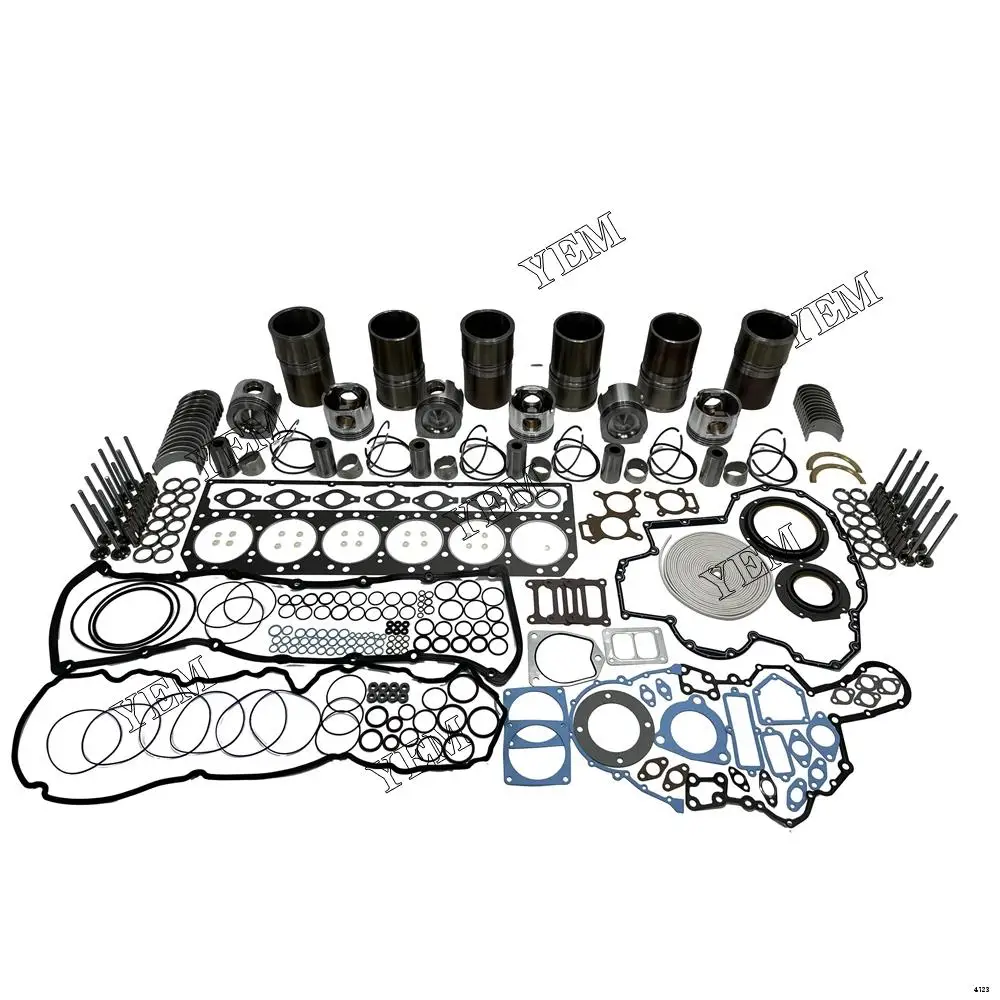 C12 Overhaul Repair Kit With Cylinder Gasket Set Piston Rings Liner Bearing Valves for Caterpillar