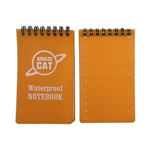 Custom Printed Stonepaper Grid Notebook Popular Miniature Outdoor Waterproof Note Pad With PP Spiral Binding
