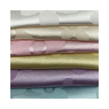 High Quality Smooth Shiny Many Colors Jacquard Brocade Fabric spandex Satin for Cheongsam Dress Pants