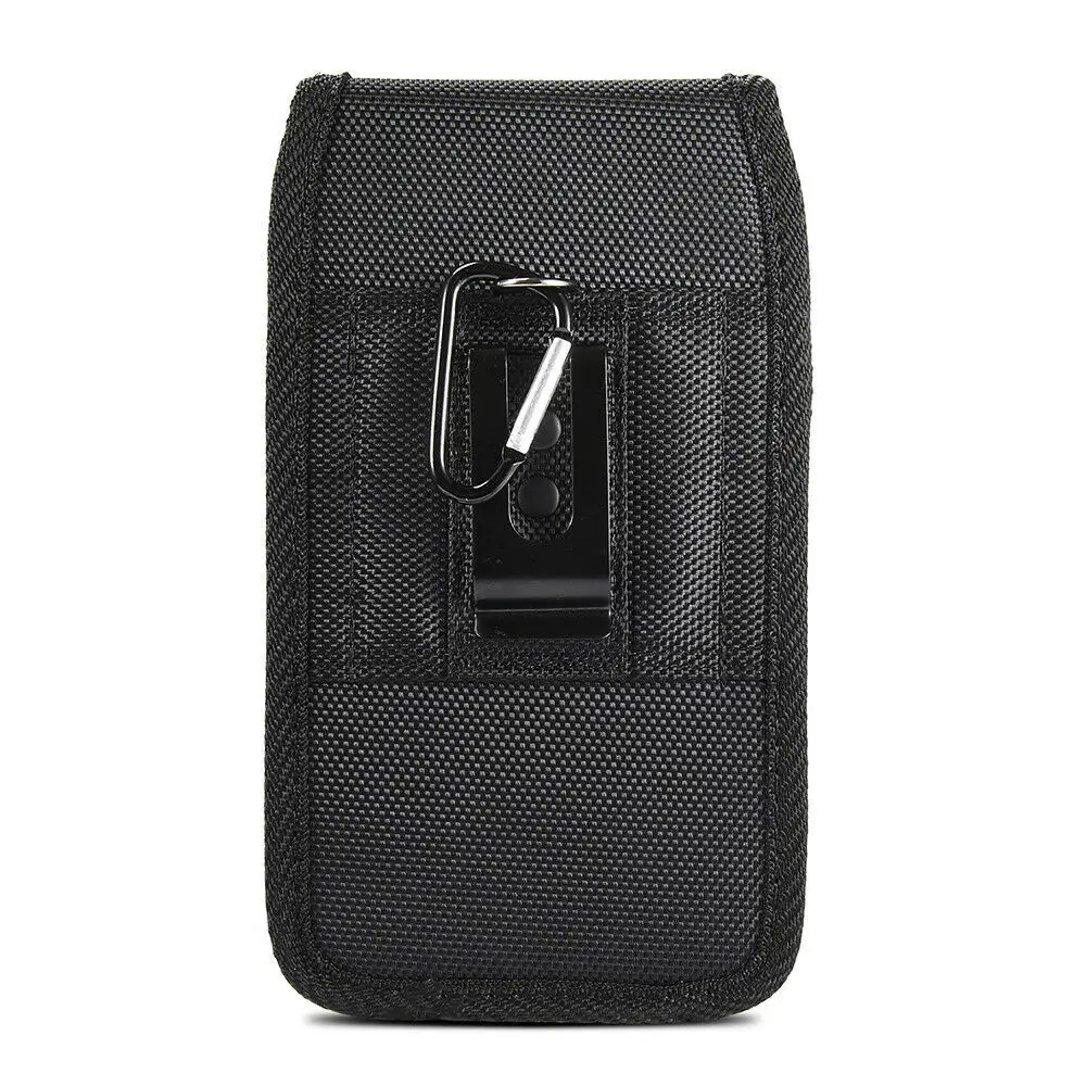 Verticale Heuptas Voor Heren – Zwart, Met Riemclip, Geschikt Voor Telefoons Tot 6,9 Inch