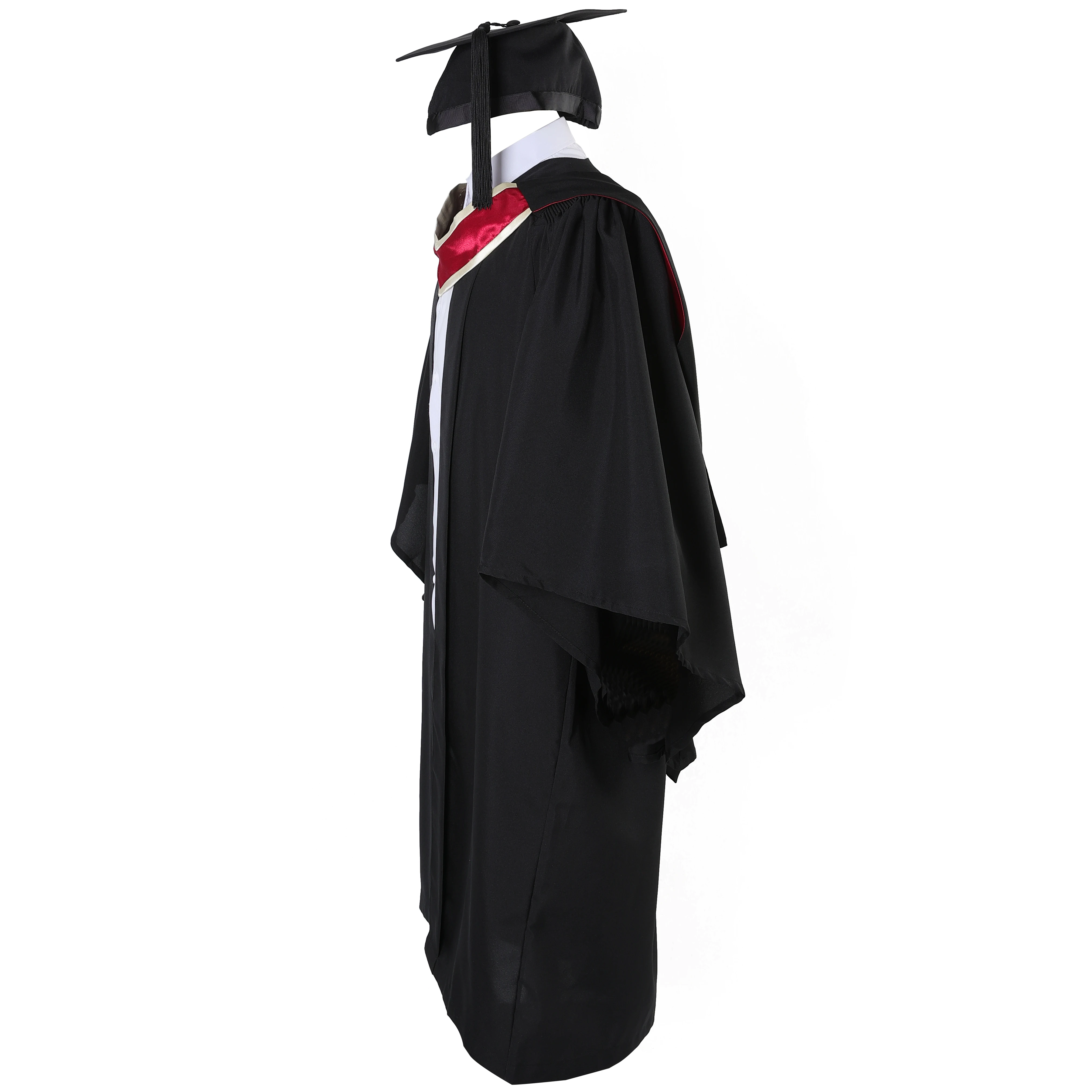 Wholesale Unisex Deluxe UK Bachelor Graduation Gown and Cap Hood Set  Academic Faculty Regalia Doctoral Robe
