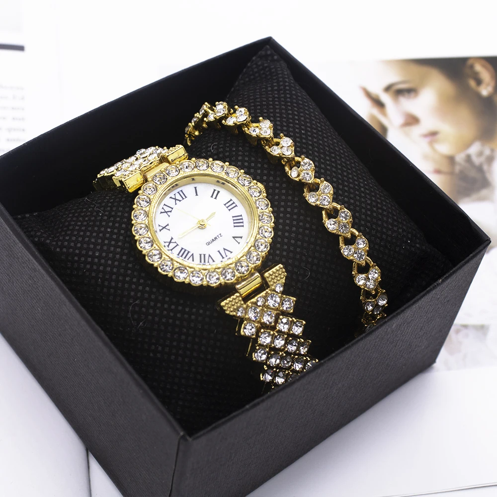 Ladies Rhinestone Wristwatch Gift Set - Bling & Style