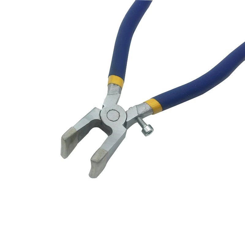 Breaker Grozer Pliers and Glass Running Pliers Kit With Rubber Tips Glass Pliers With Flat Jaws for Stained Glass