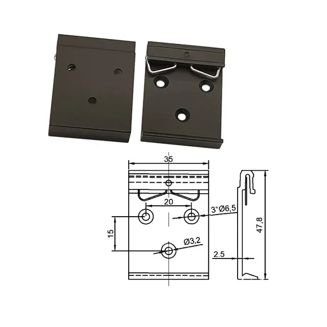 35mm Din Rack Mount Kit Din Rail Mounting Bracket Clip Buckled For ...