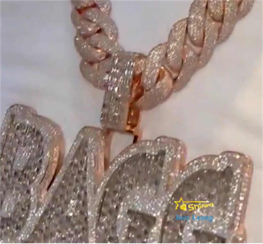 Pass Diamond Tester Vvs Moissanite Pendant Hip Hop Jewelry 925 Silver