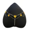 Mezzo pizzo nero-5 strass gialli-9905