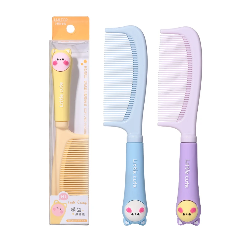LMLTOP可愛いカートン抗静電気プラスチックヘアコームSY749