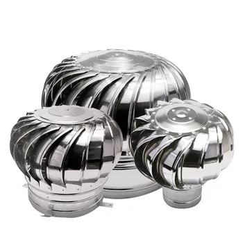 Dakwind, roestvrijstalen turbineventilatoropeningen 8 12 14 16 18 20 24 dakventilator, dakventilatie voor alle weersomstandigheden, niet-aangedreven rotatie voor huizen, fabrieken, zolders