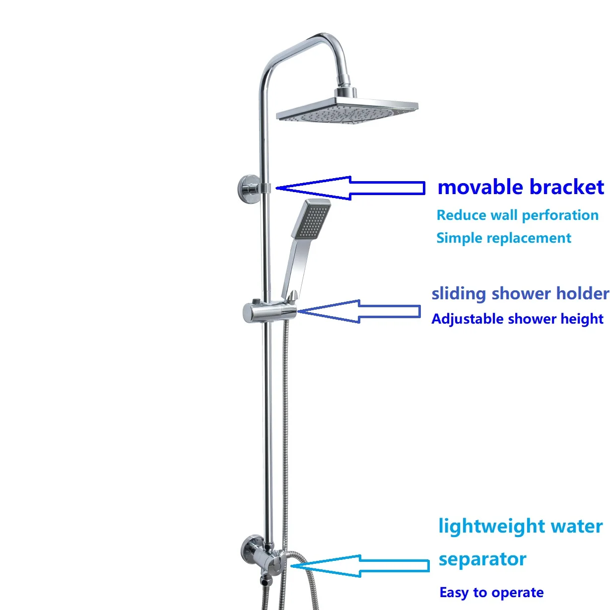 Factory Direct Sale Ceiling Shower Faucet Set Rainfall Shower Set