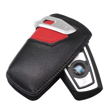 Leather car key case for Bmw 1/3/5/7 series F30 F20 F10 F18 F22 X3 X4 M3 M5 key bag holder