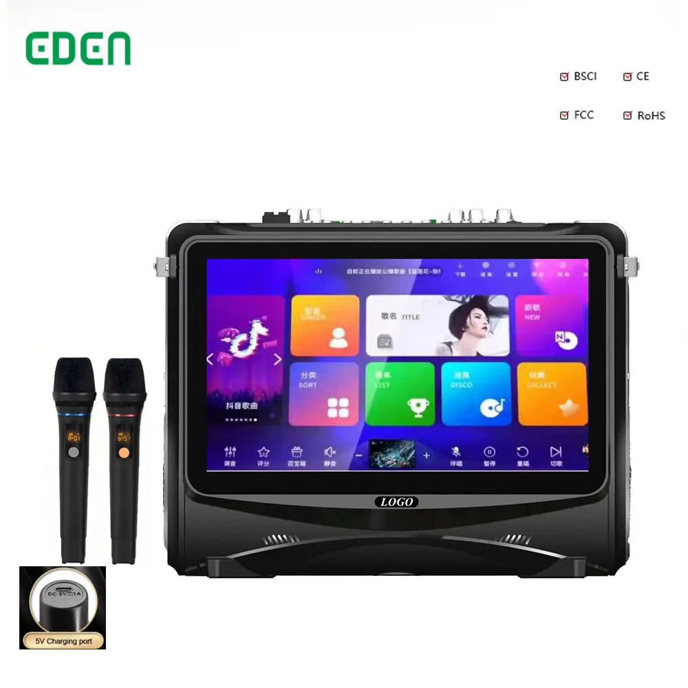 15.4 Inch Touch Screen Wifi bluetooth Speaker Youtube Mp3 Player Dj Audio Outdoor Battery Karaoke Machine Speaker