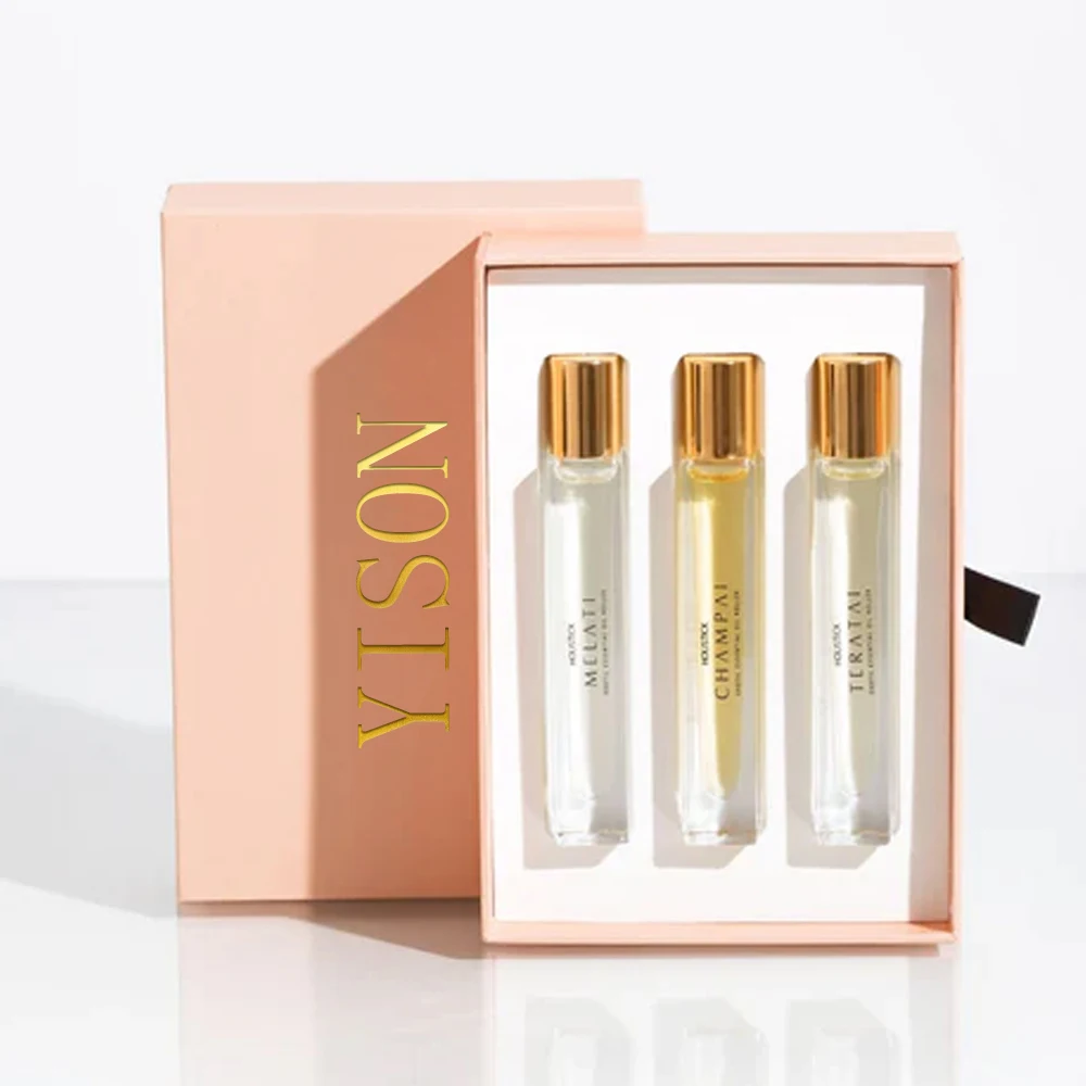 Custom Carton Paper 5ml 10ml Spray Bottle Perfume Oil Tester Roller Sample Packaging Box for Perfume Bottles Set Samples