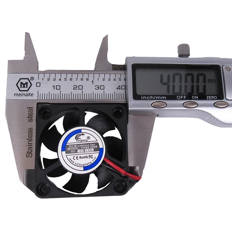 China Factory DC 3V 5V 12V Fan 4010 40mmx40mmx10mm Axial Flow Cooling Fan Low Noise 4010 Fan