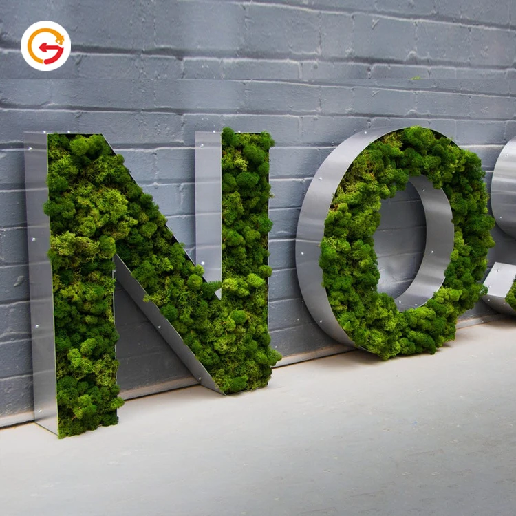Custom Moss Sign Letters by Jaguarsign - 3D Artificial Grass Logo for ...