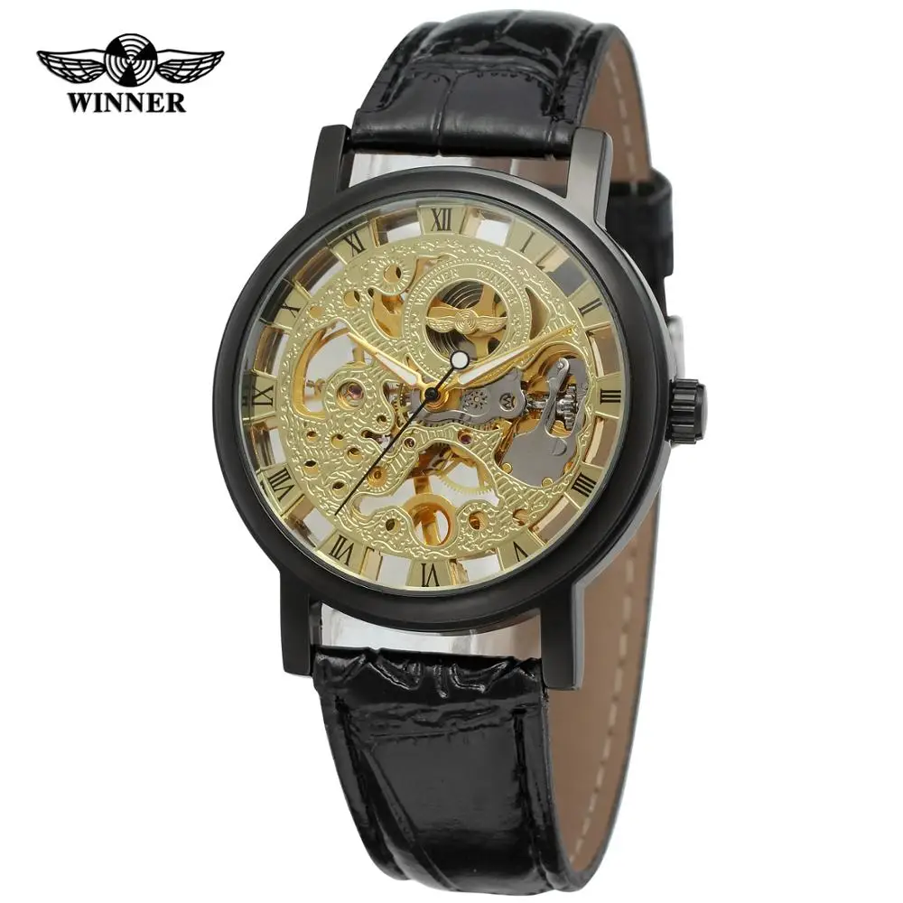 
Сделано в Китае T-победитель оригинальные брендового производителя, роскошные часы полые простые наручные часы с 40 мм Механические Мужские часы-Скелетон 