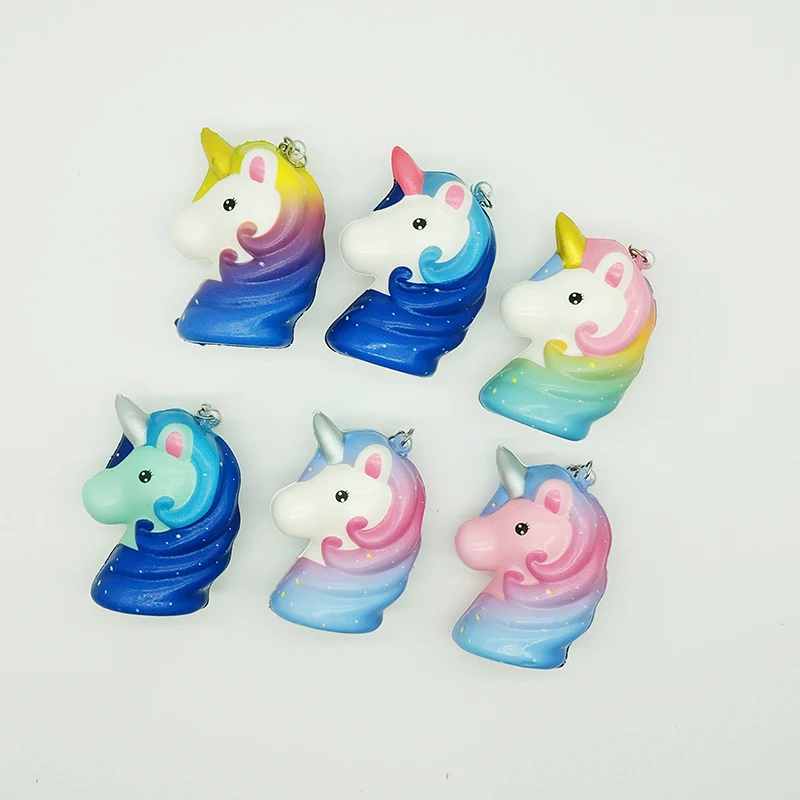 Unicorn Toy Squishy Unicorn Head 2024 Popular Squeeze Soft Unicorn