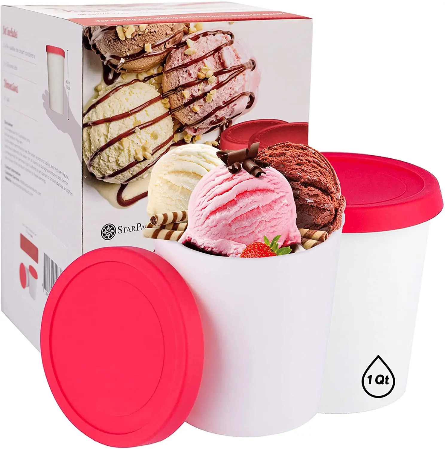 Tovolo Mini Sweet Treat Ice Cream Tubs, 6 Oz. Mini Ice Cream Tubs