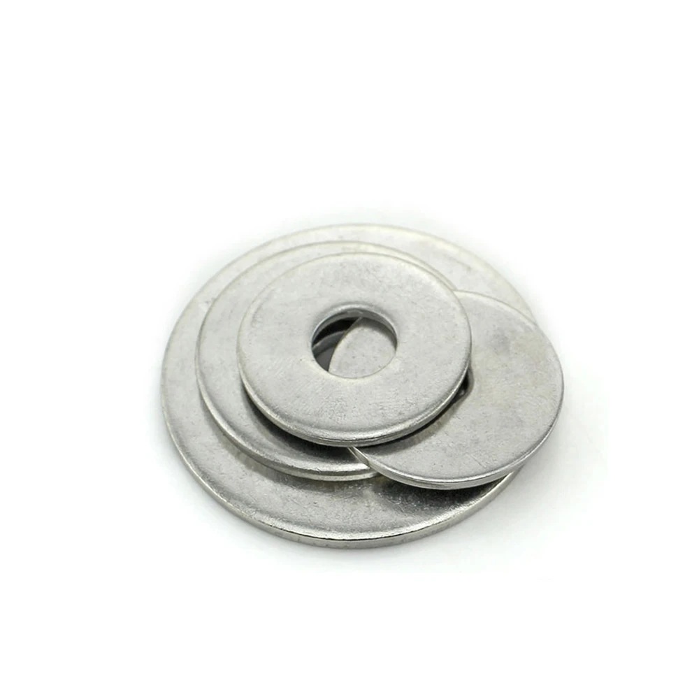 3/8" USS Large Flat Washers – 304 Stainless Steel, Pack Of 25 – Rust-Resistant, Wide Surface For Even Load Distribution – Indoor/Outdoor Use