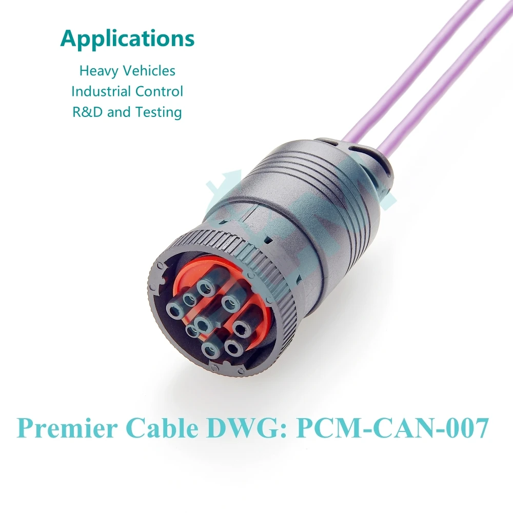 CAN Logger SAE J1939 9 Pin Type 1 Black to Dual DB9 Splitter Y Cable for CANBus Automotive Truck Bus Test Diagnostic