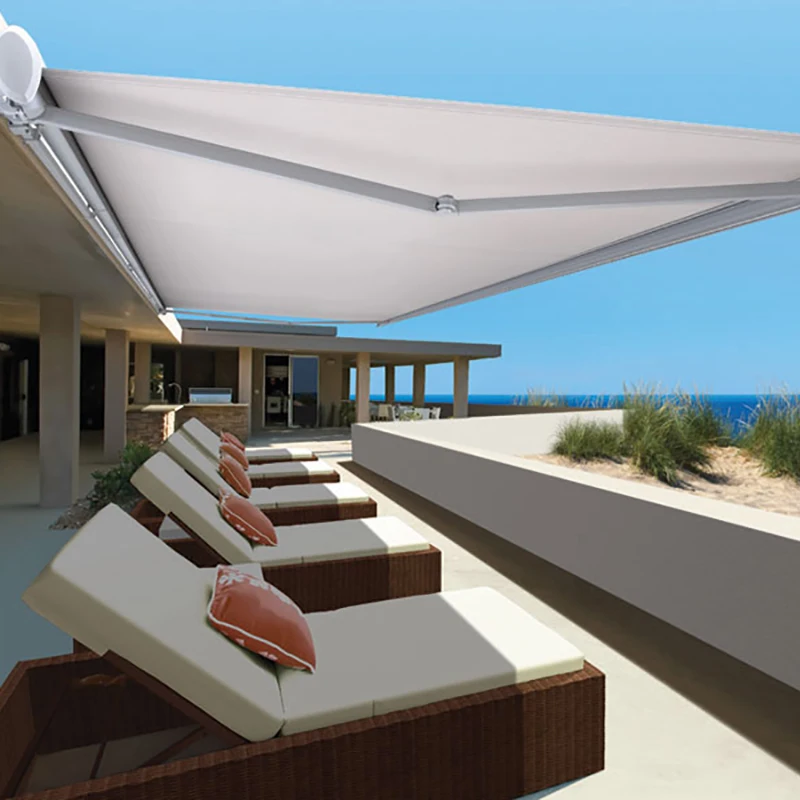 Retractable Waterproof Canopy Balcony Awning Full Cassette Motorized Awning for Outdoor