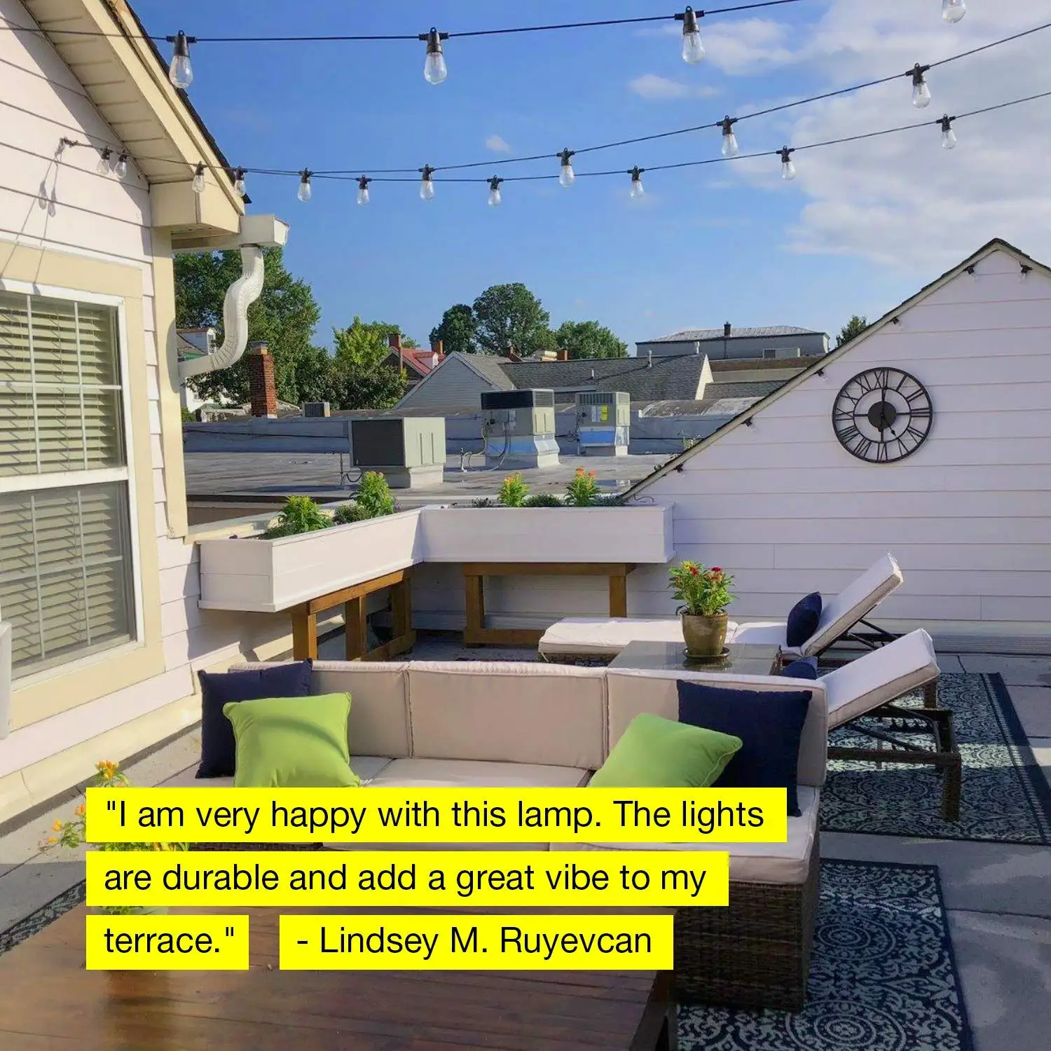 Brightech Ambience Pro - Solar LED Outdoor String Lights With Vintage Edison Bulbs - 27ft Waterproof Patio Lights For Porch, Garden, Or Cafe Style Ambience
