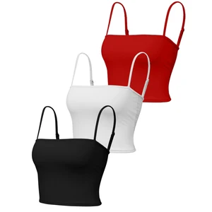New Crop Tops for Women Wholesale Spaghetti Strap Casual Sexy Sport Top Tube Tops Women